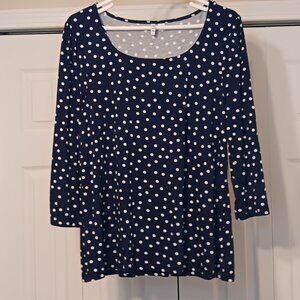3/$18 or 5/$25 - NWT Elle Blue/White Long Sleeve Top Size XL